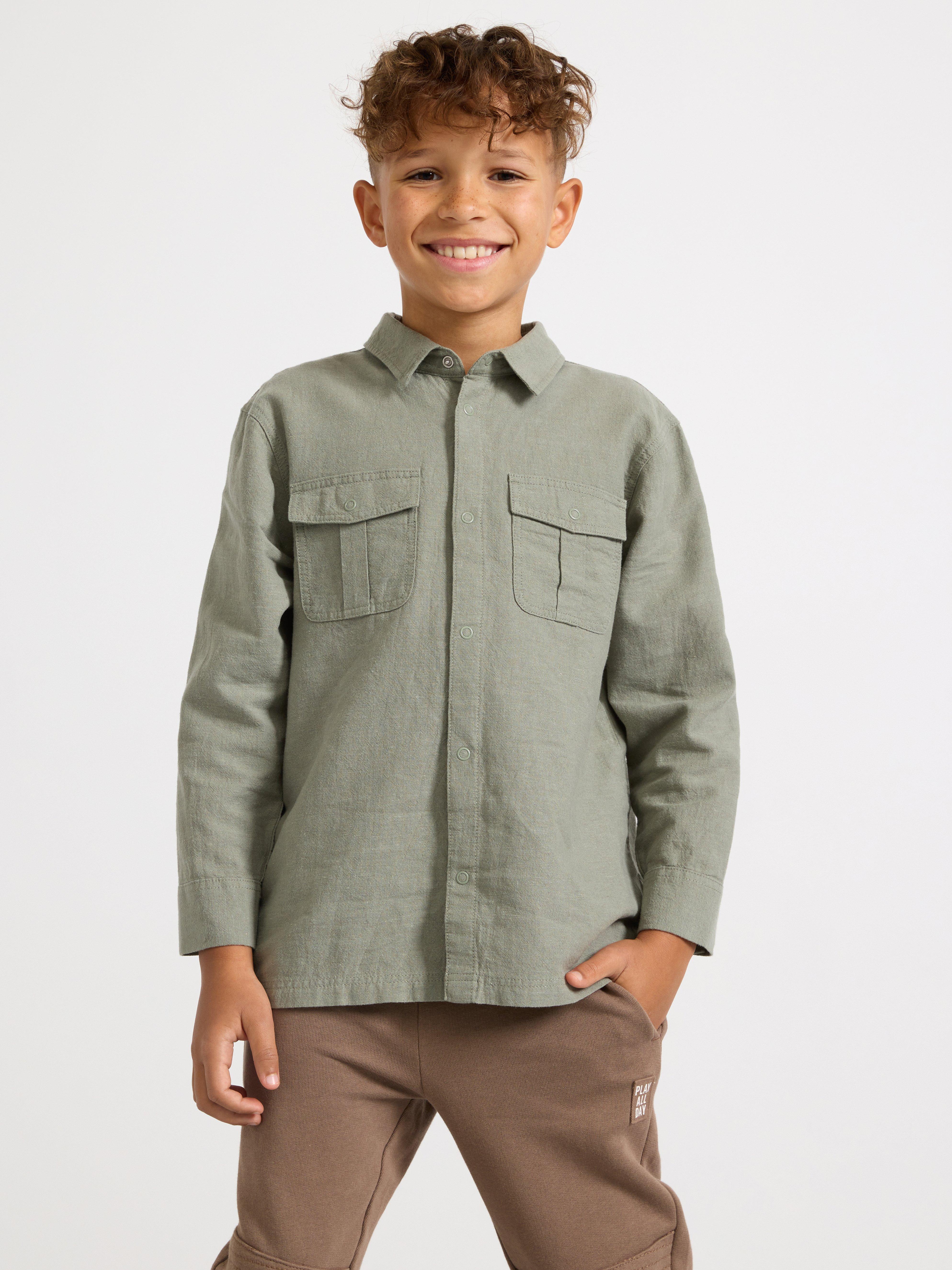 Skjorta i linneblandning