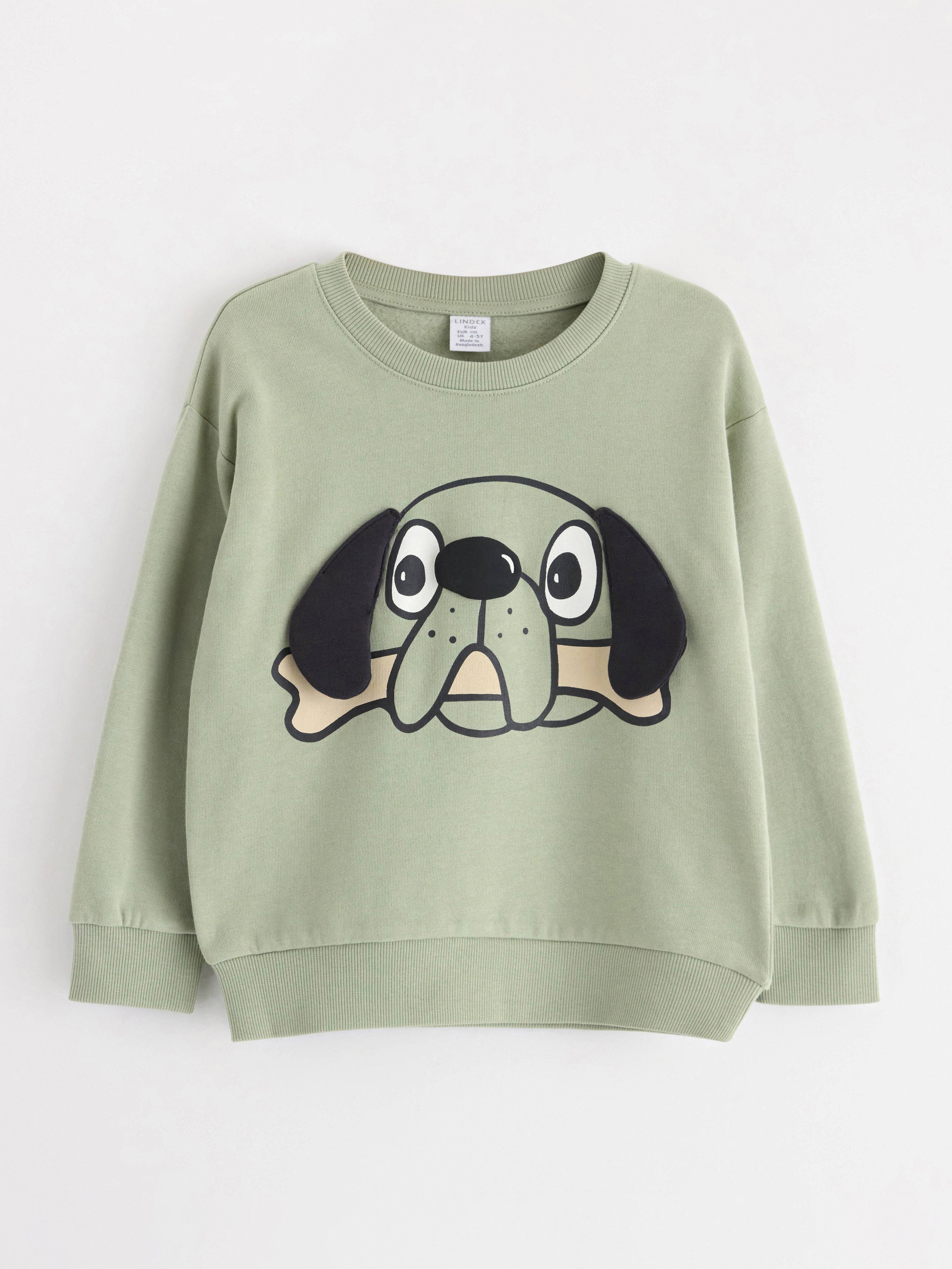 Sweatshirt - Barn - Grön