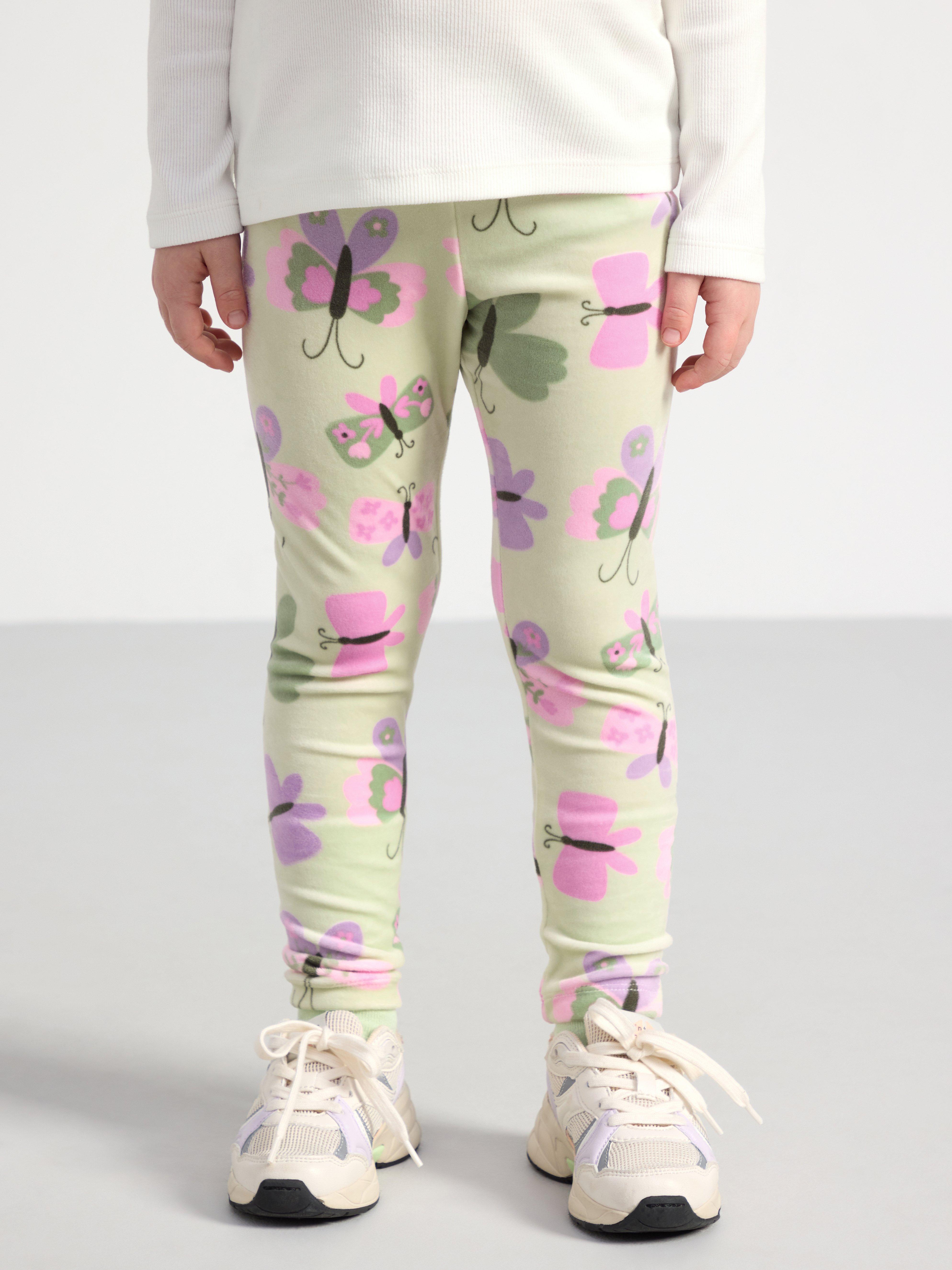 Velour Leggings med heltäckande mönster