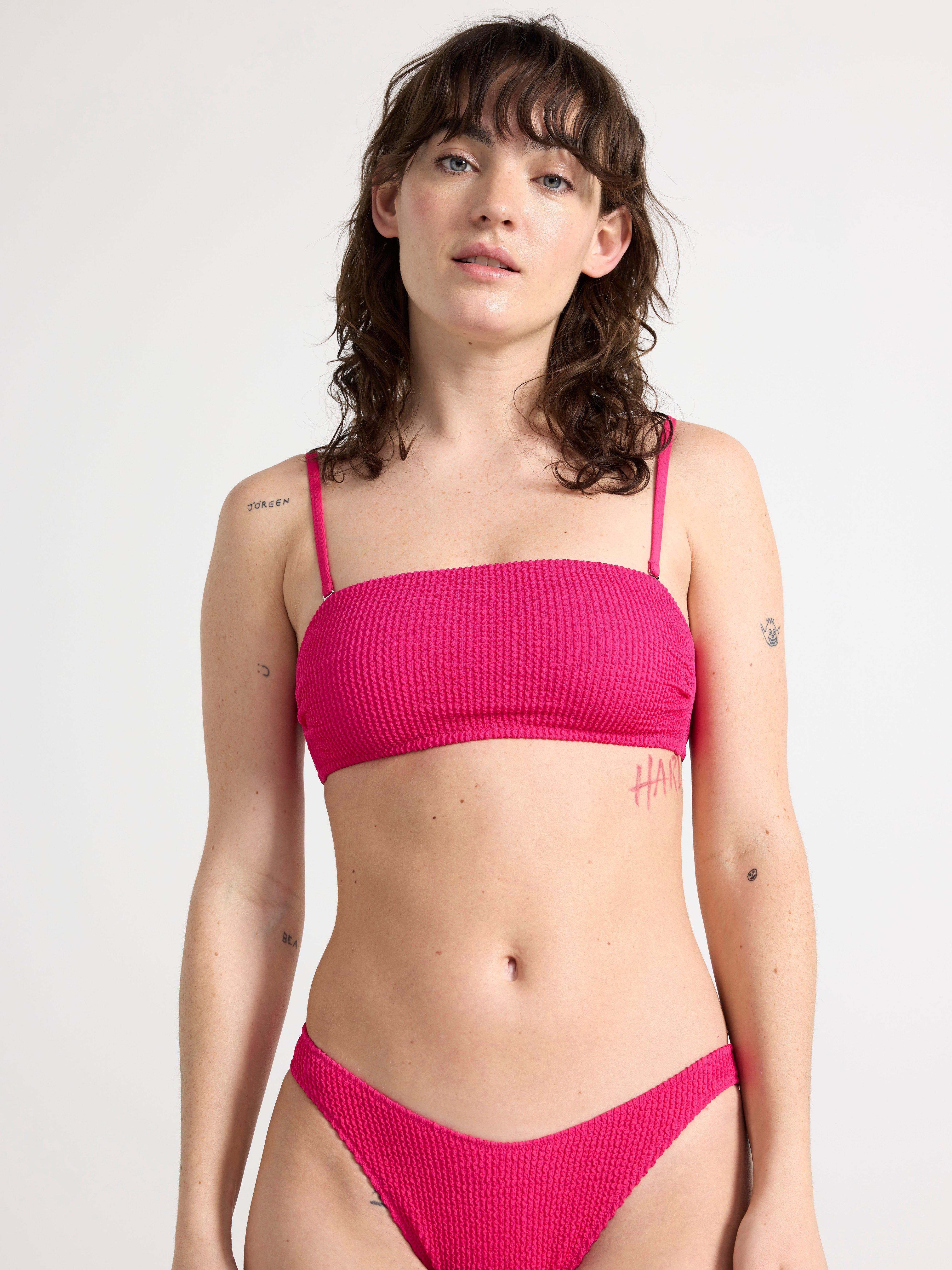 Ovadderad bandeau bikiniöverdel