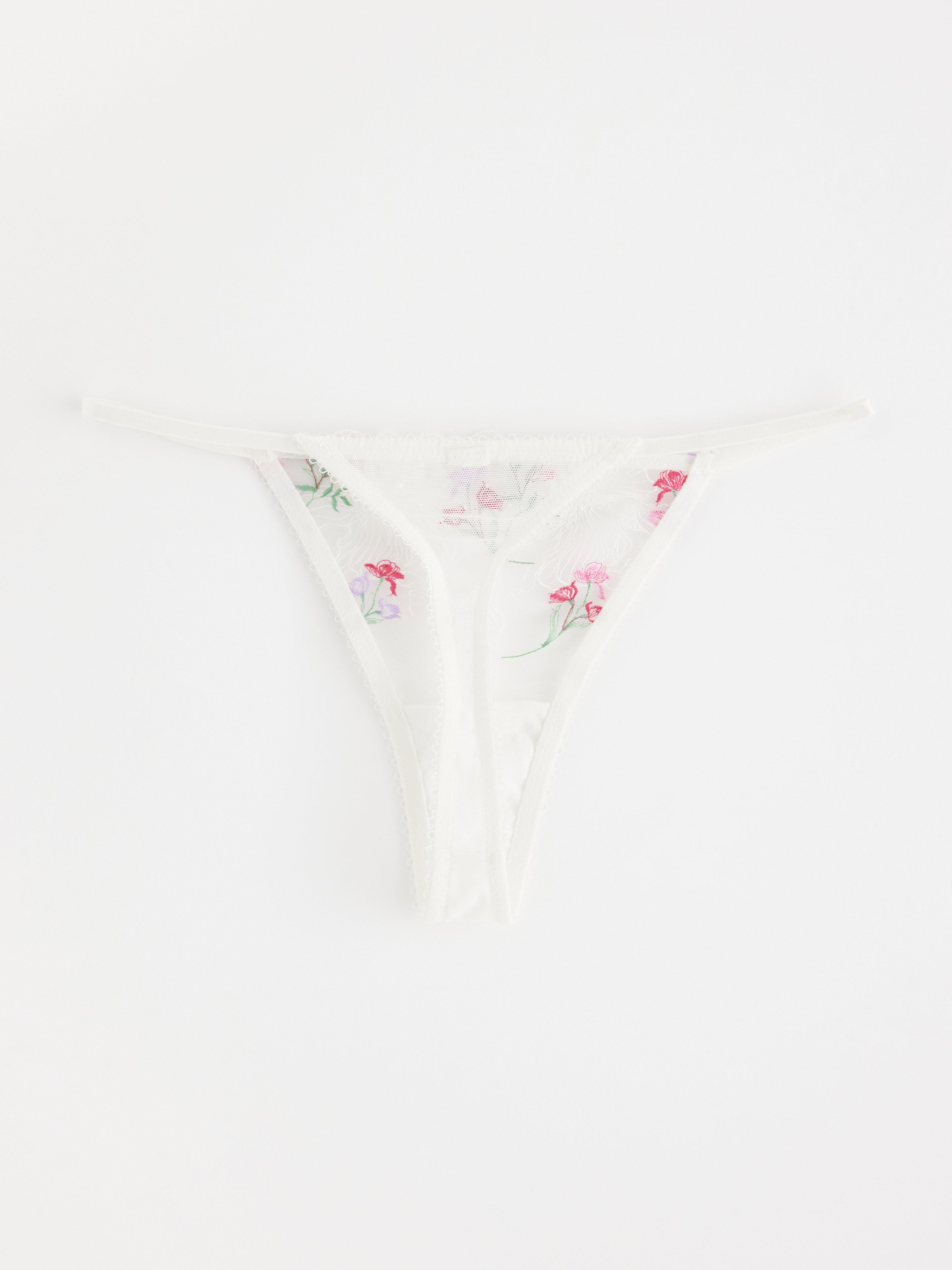 Thong Low - Lingerie - White