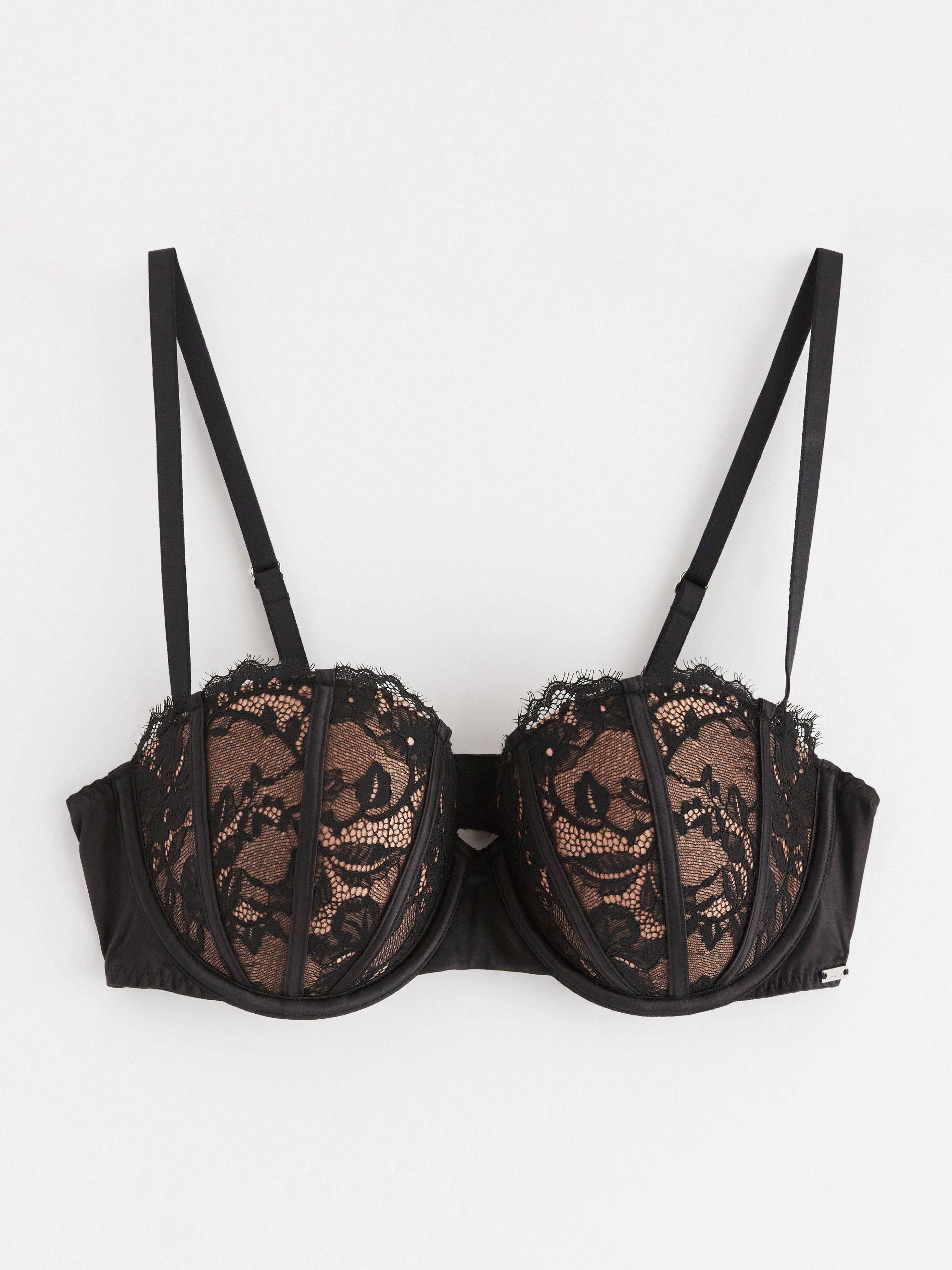 Balconette Bra - Lingerie - Black