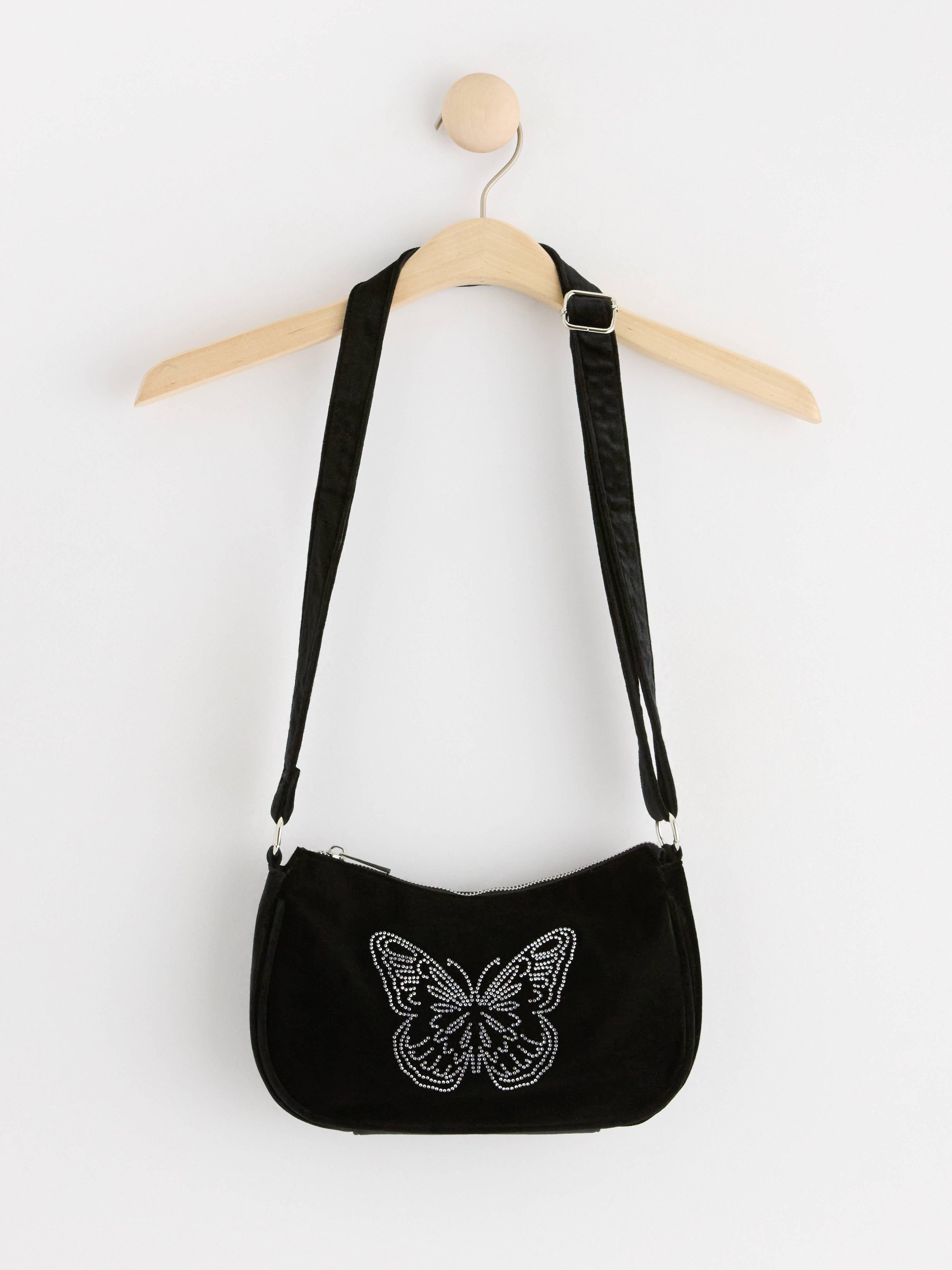 Axelremsväska i velour