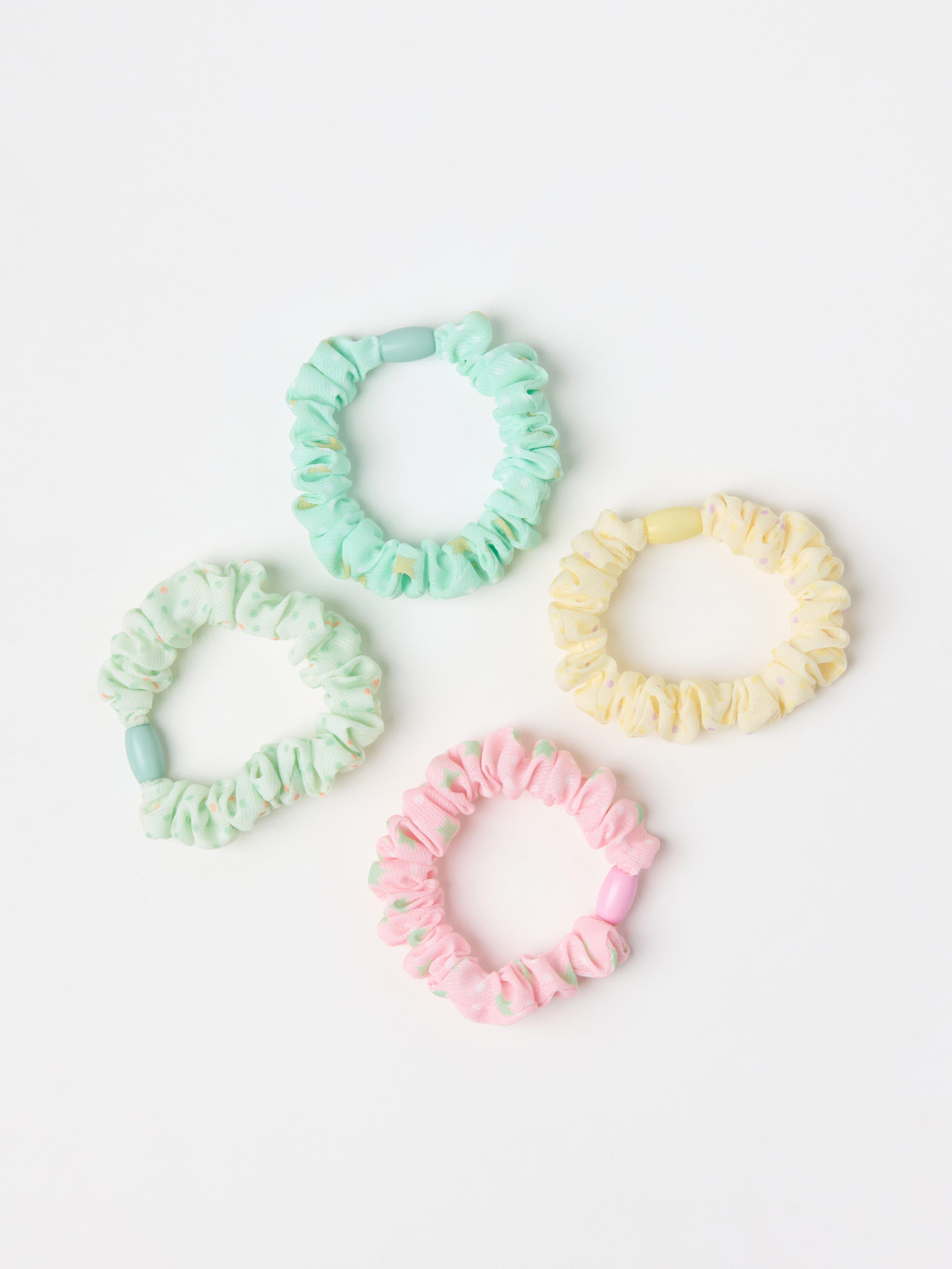 4-pack Scrunchies med mönster