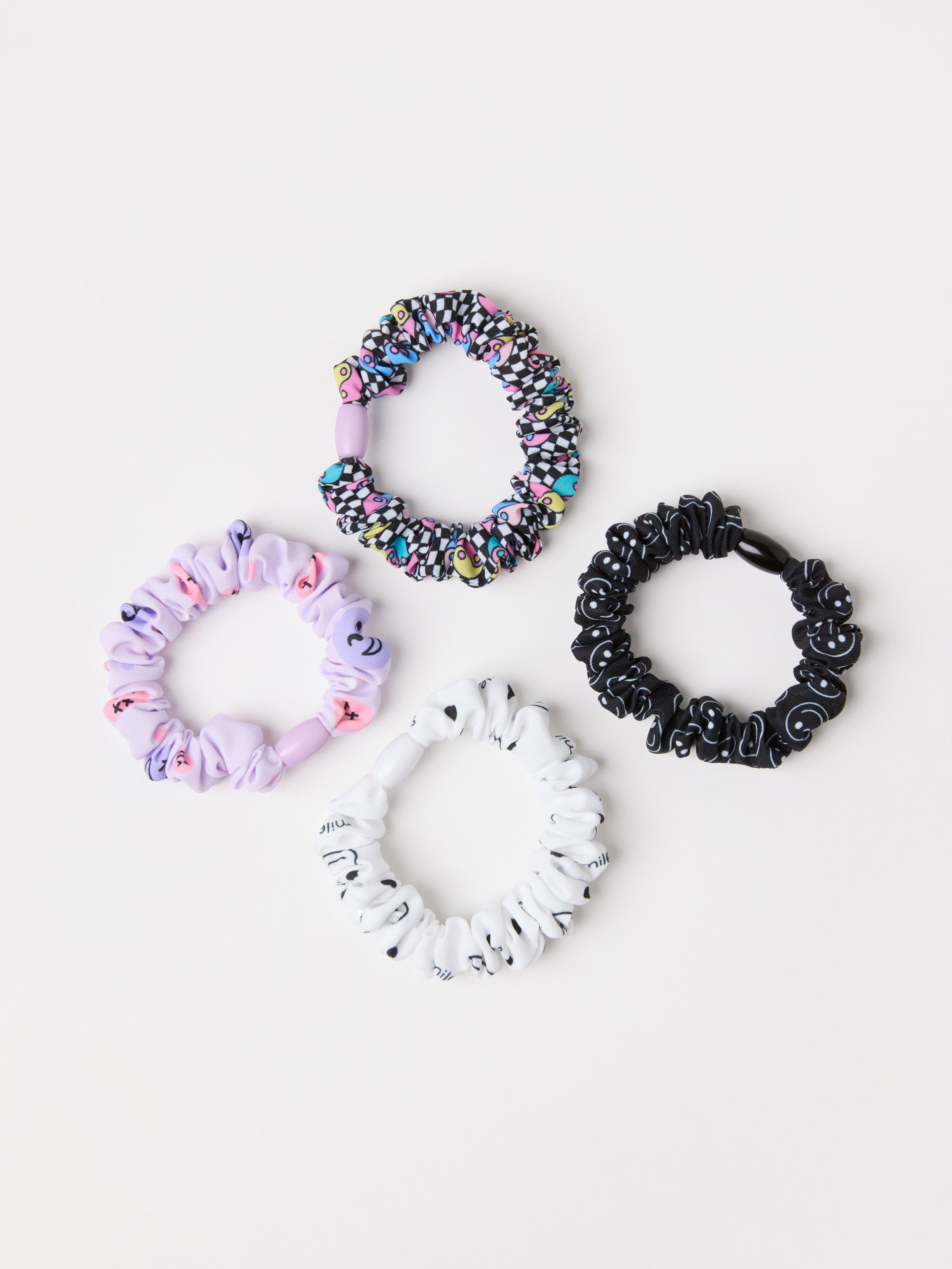 4-pack Scrunchies med mönster