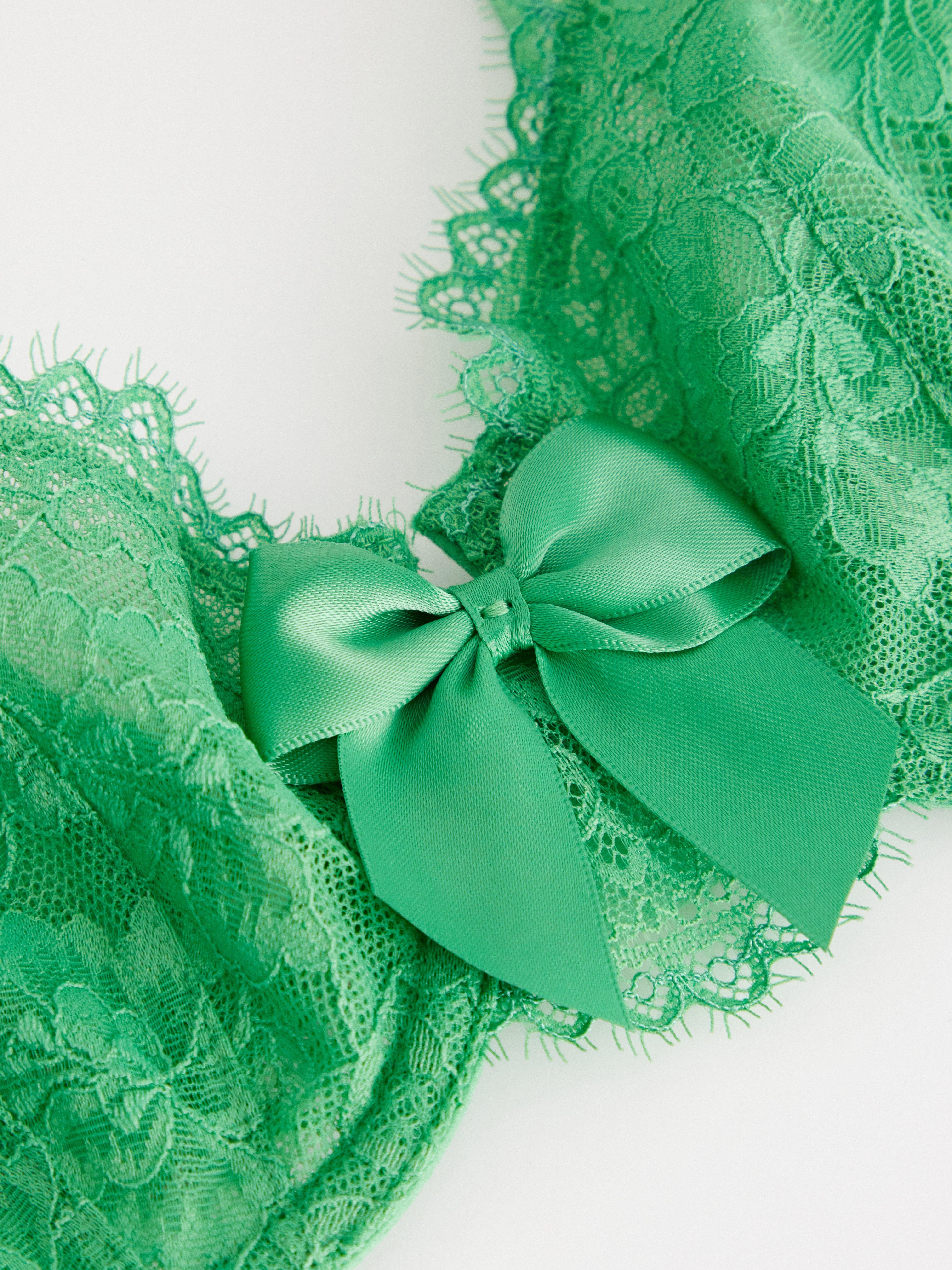Unpadded Bra - Lingerie - Green