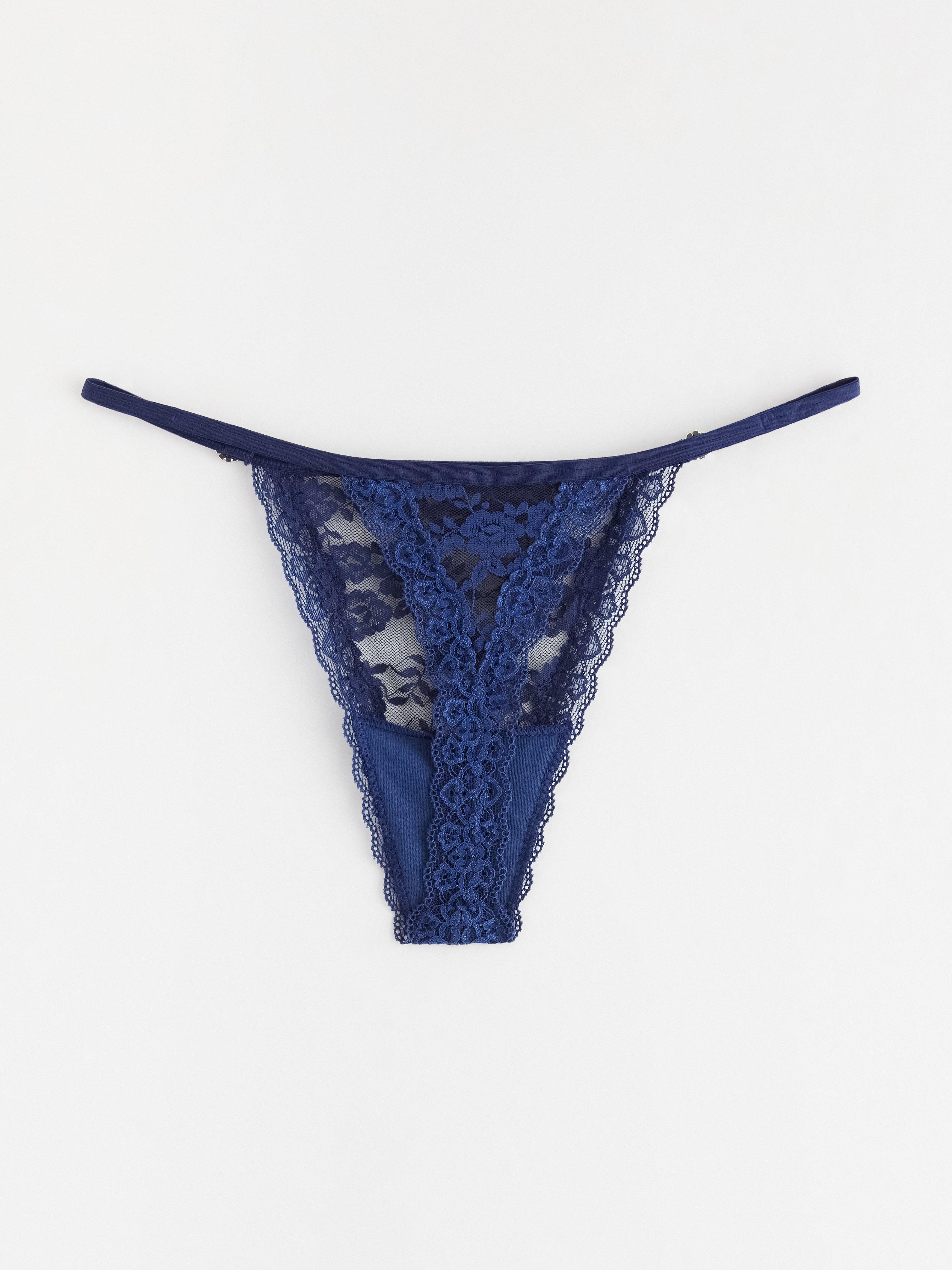 Thong Low - Lingerie - Blue