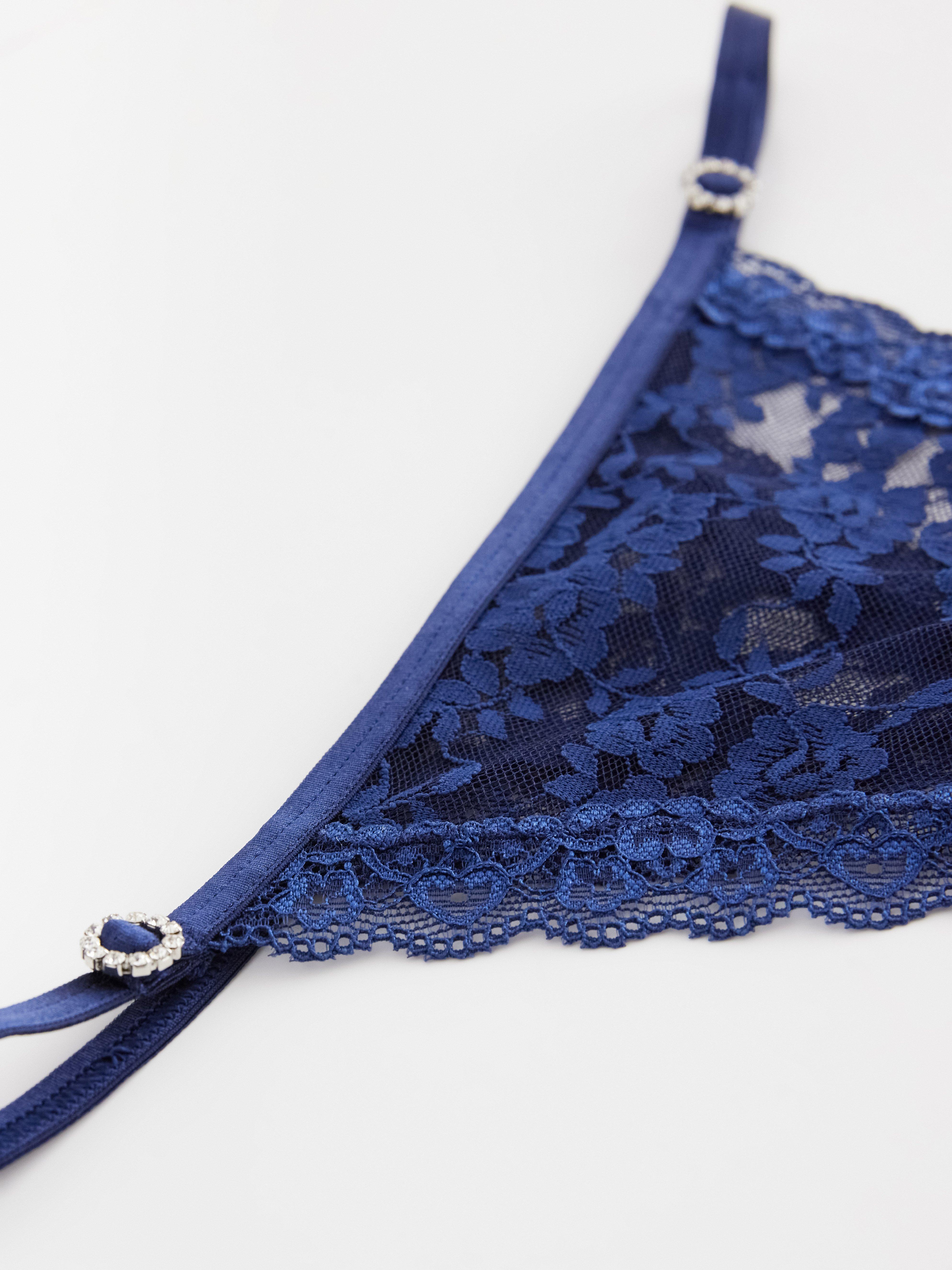 Thong Low - Lingerie - Blue