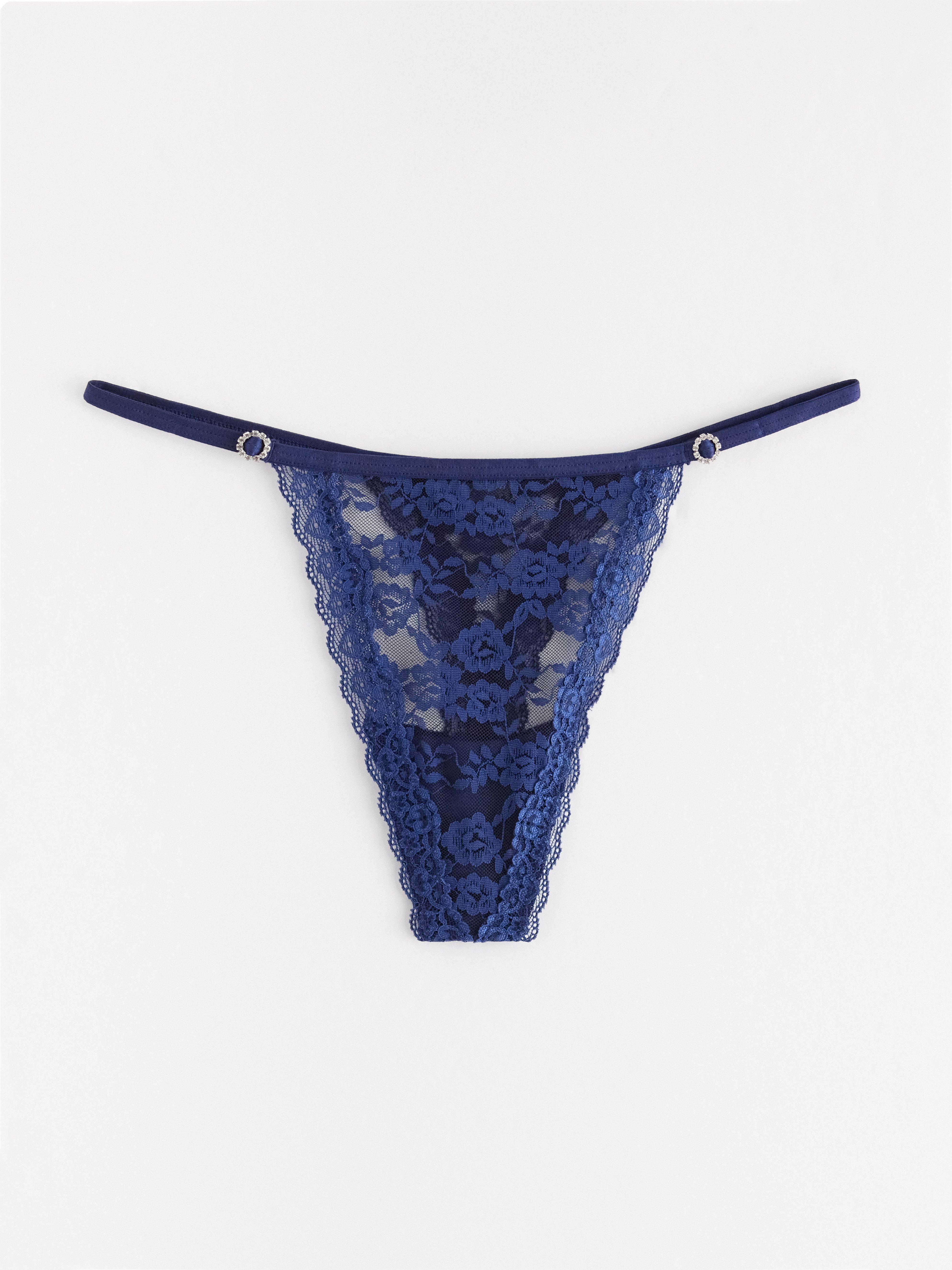 Thong Low - Lingerie - Blue