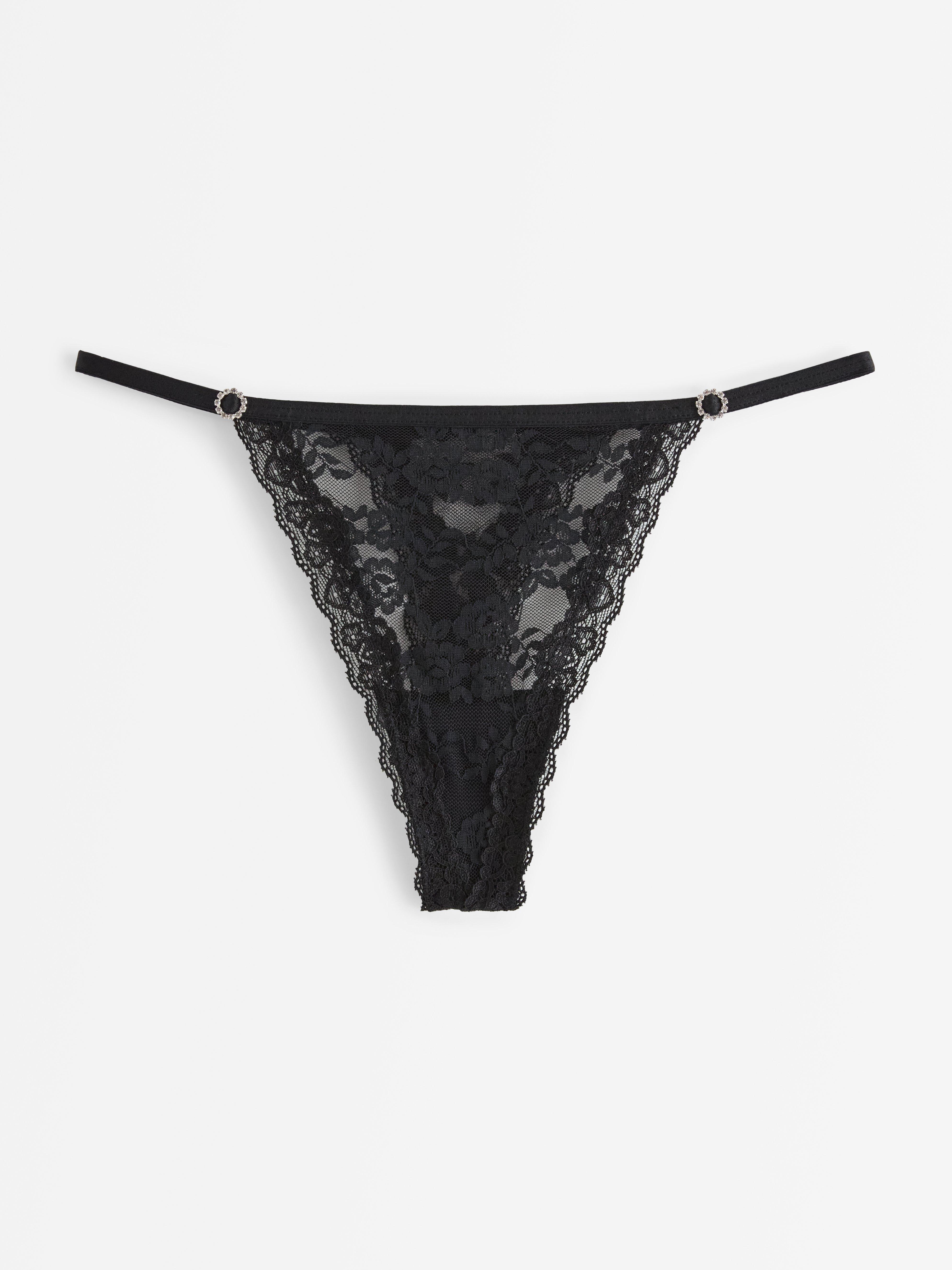 Thong Low - Lingerie - Black
