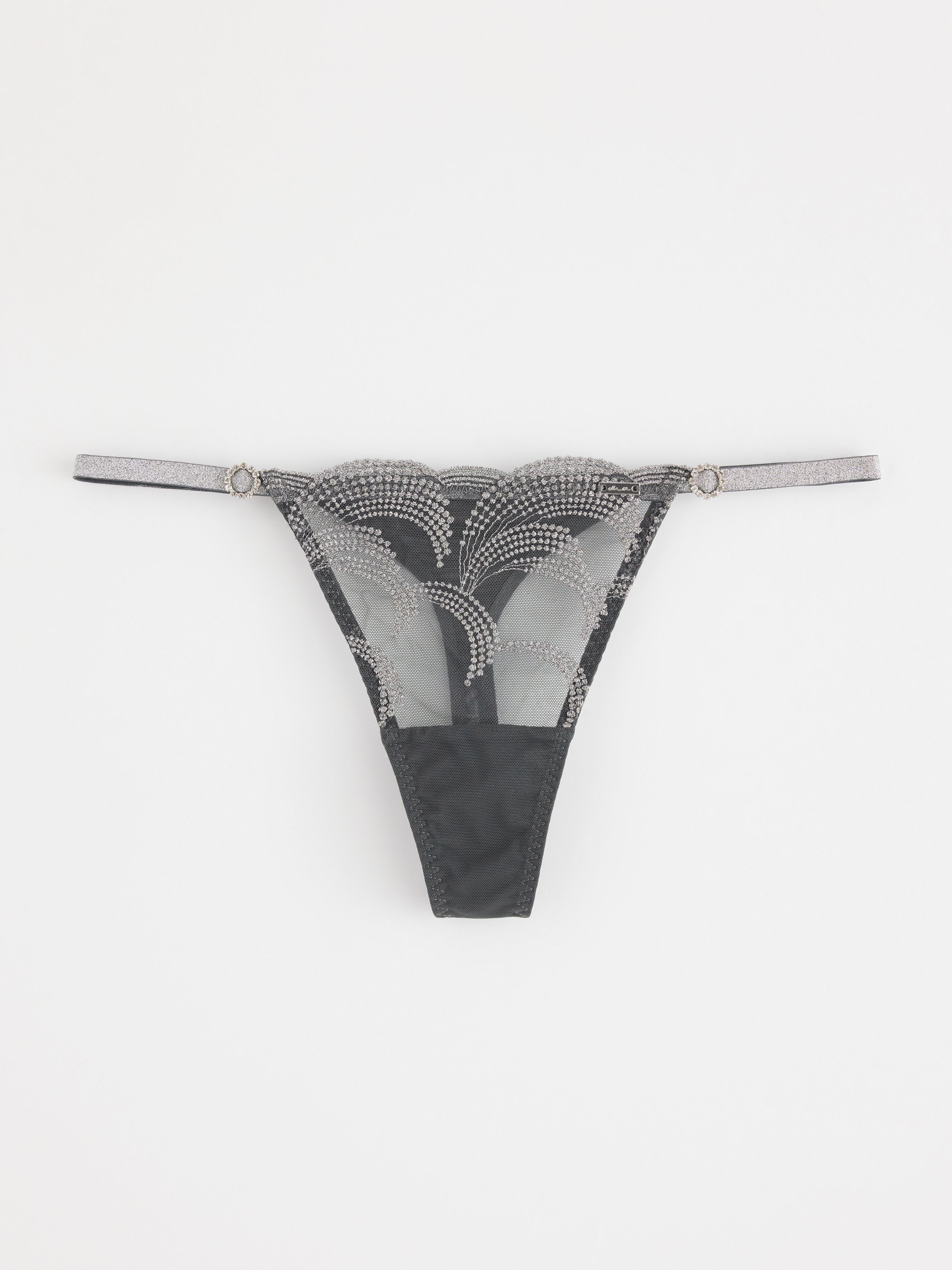 Thong Low - Lingerie - Grey