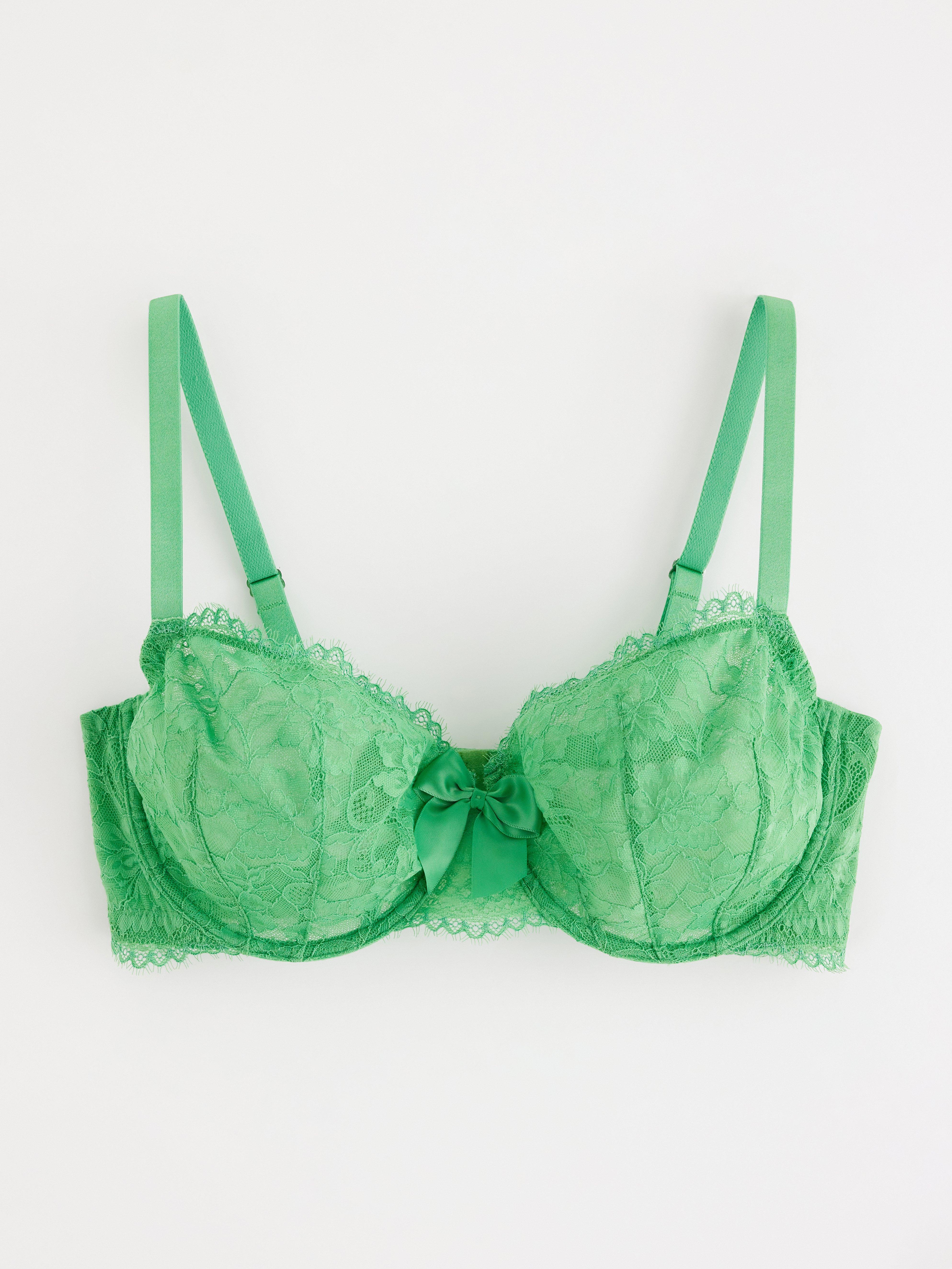 Unpadded Bra - Lingerie - Green
