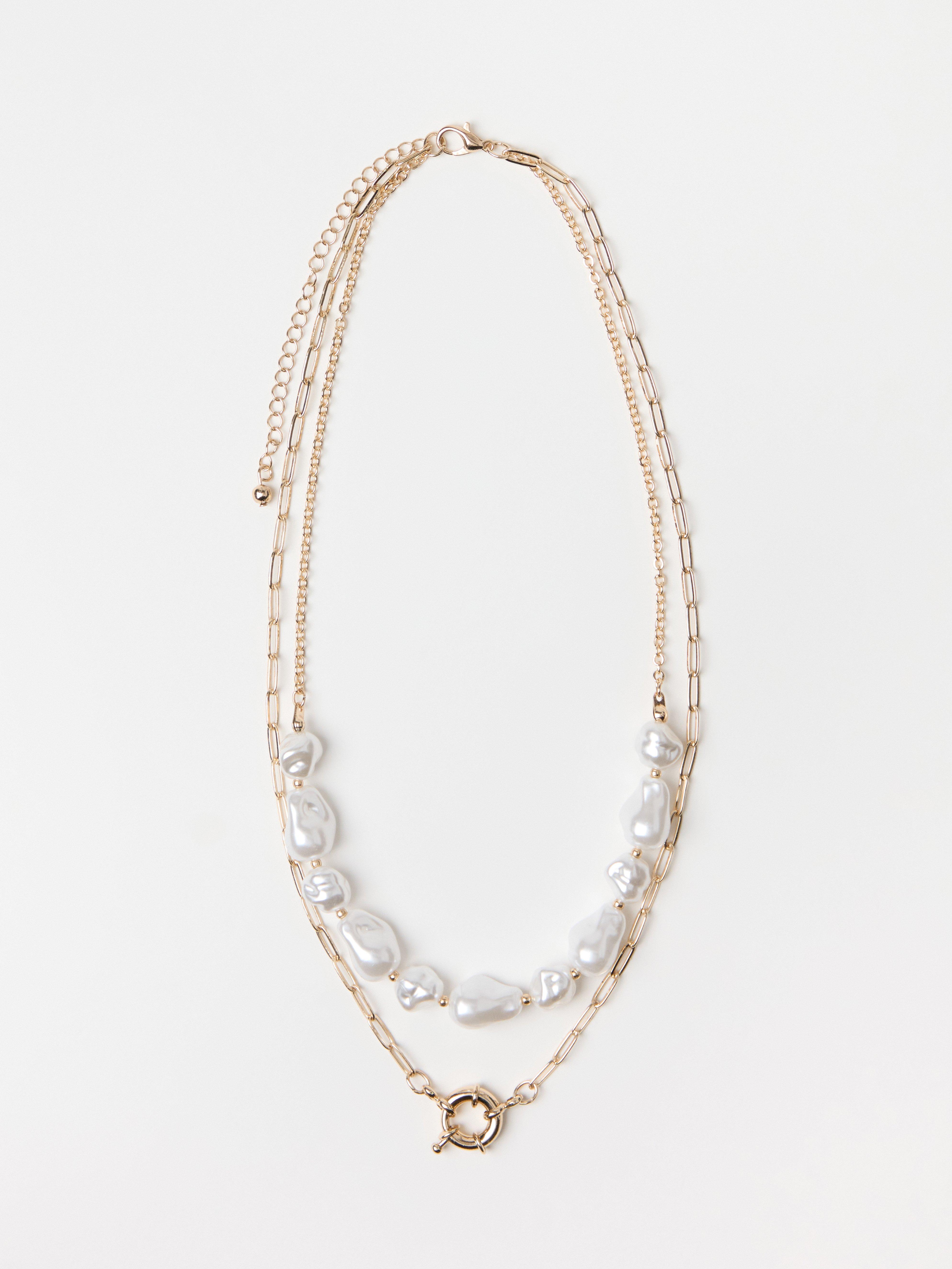 Halsband med pärlor