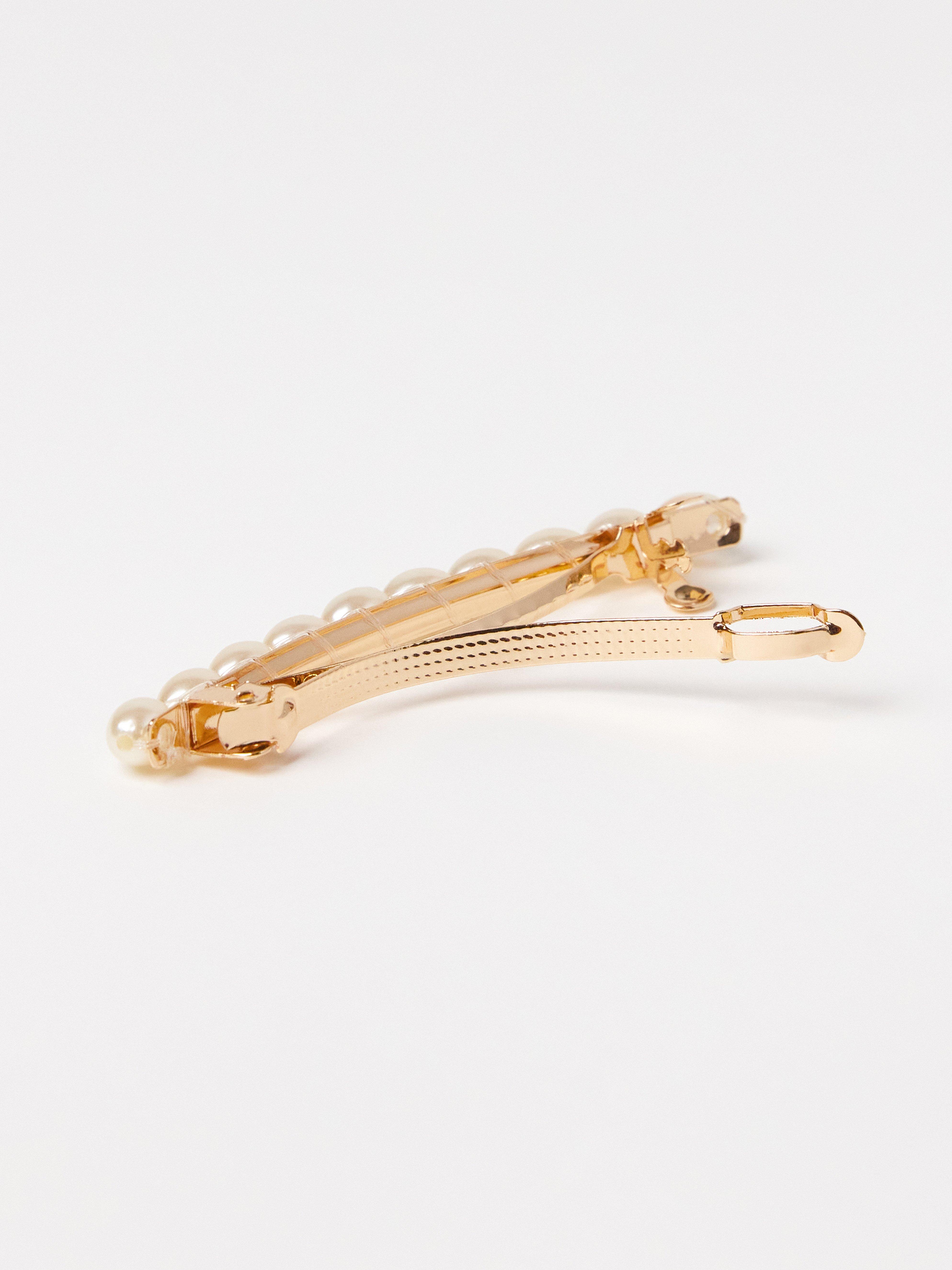 Hair Clips - Womens Wear - White