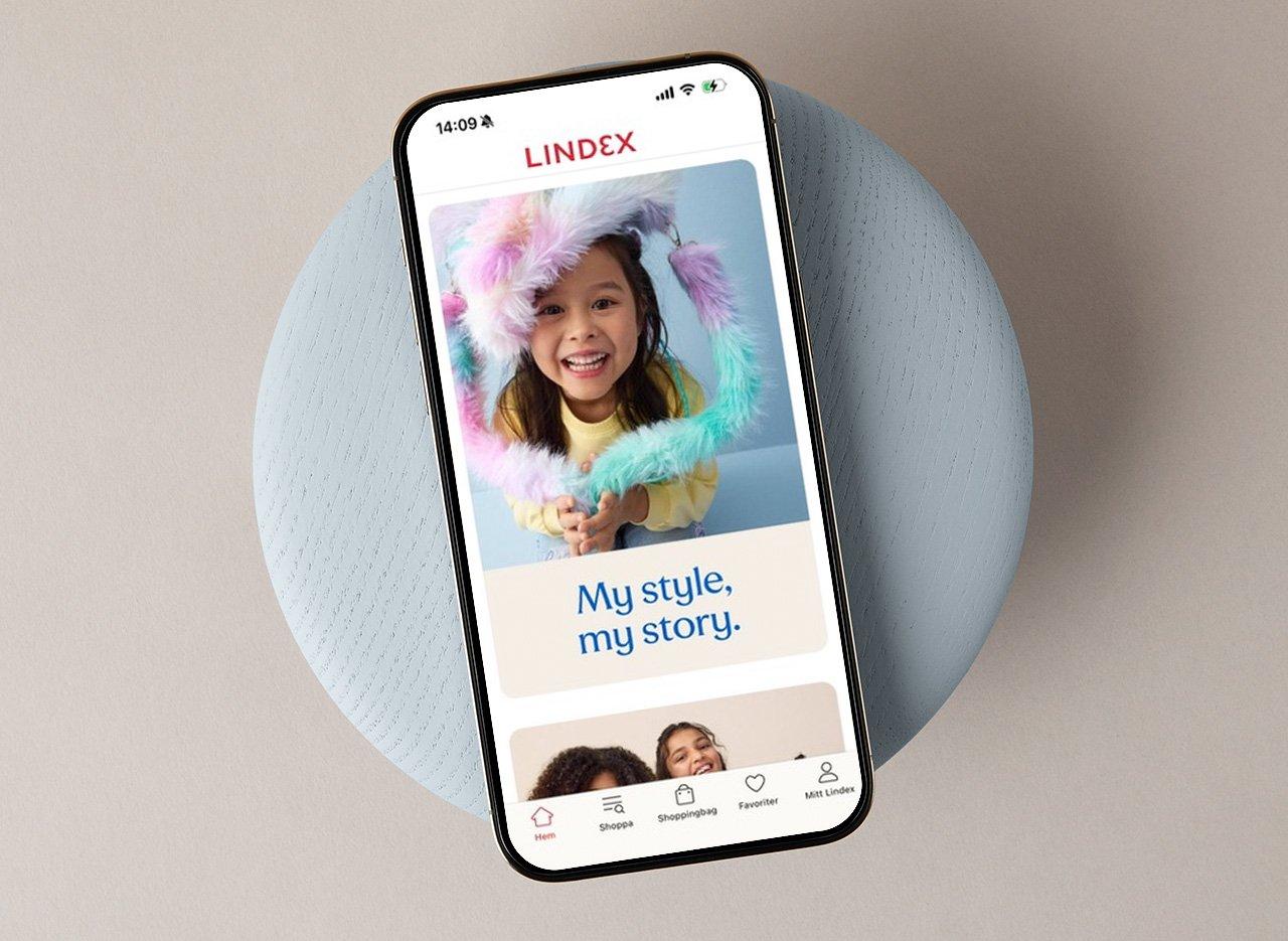 Image of Lindex App on an iphone