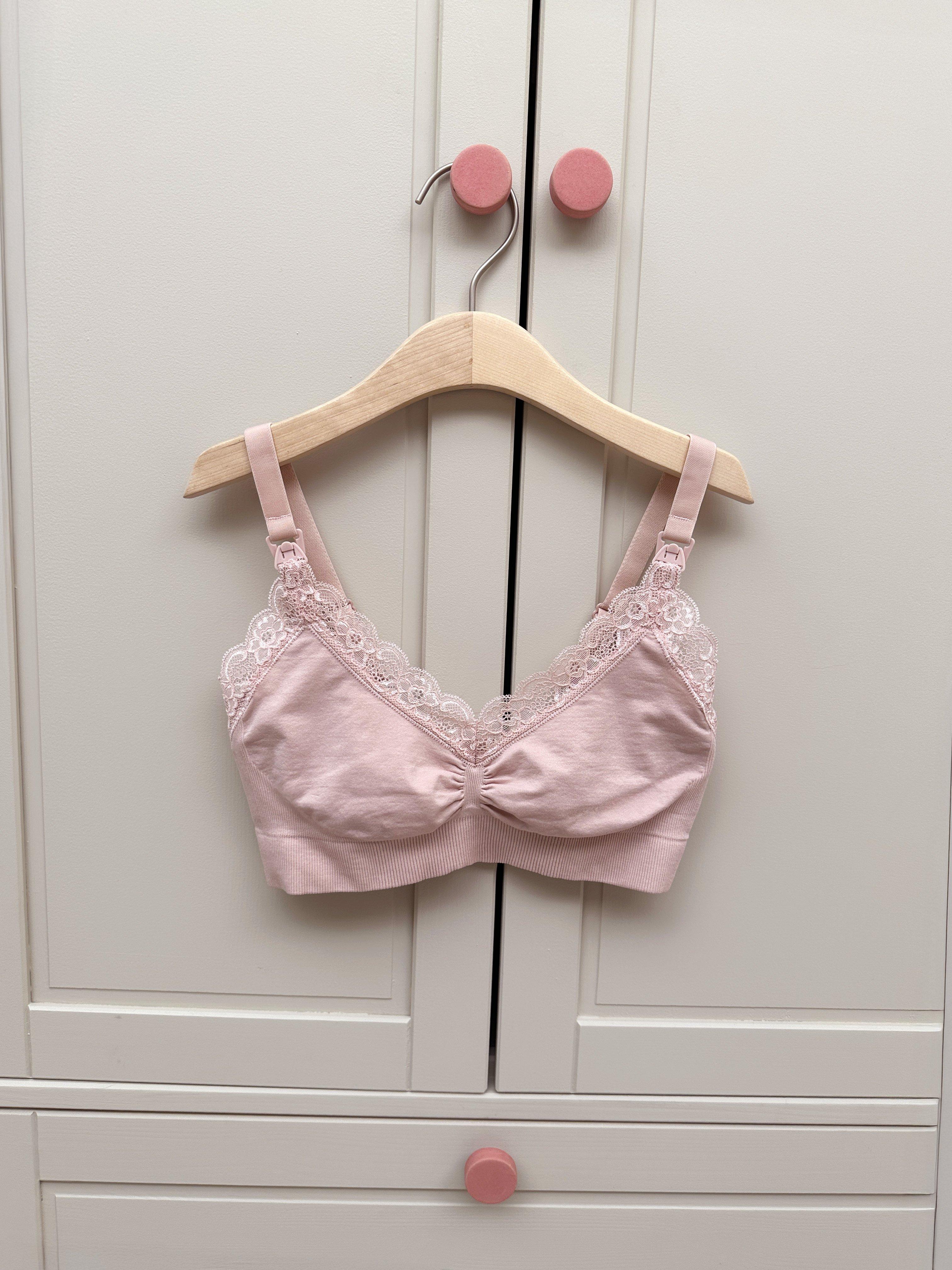 A pink nursing bra.