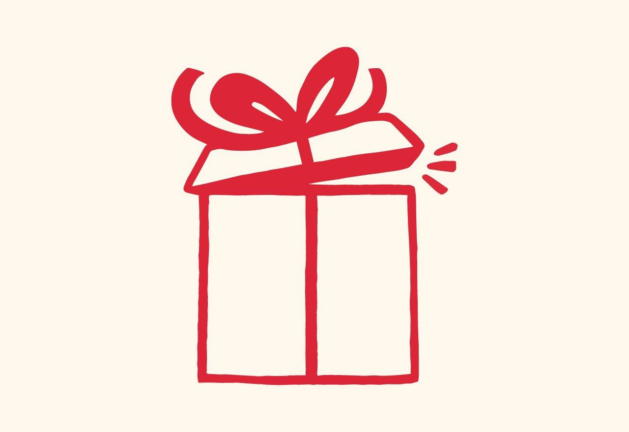 Illustrerad julklapp