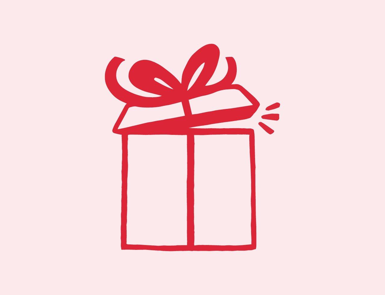 A illustrated christmas gift.