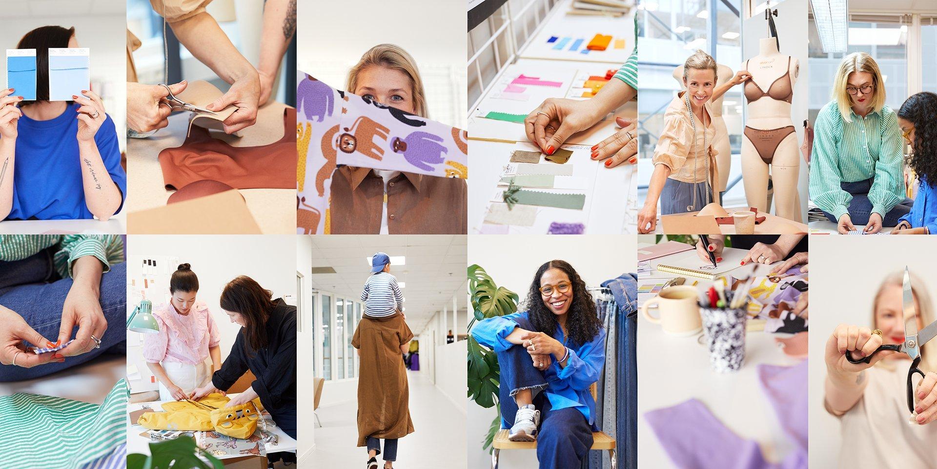 Collage with images of Lindex collagues
