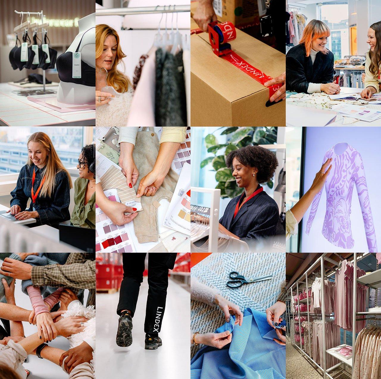 Collage with images of Lindex collagues
