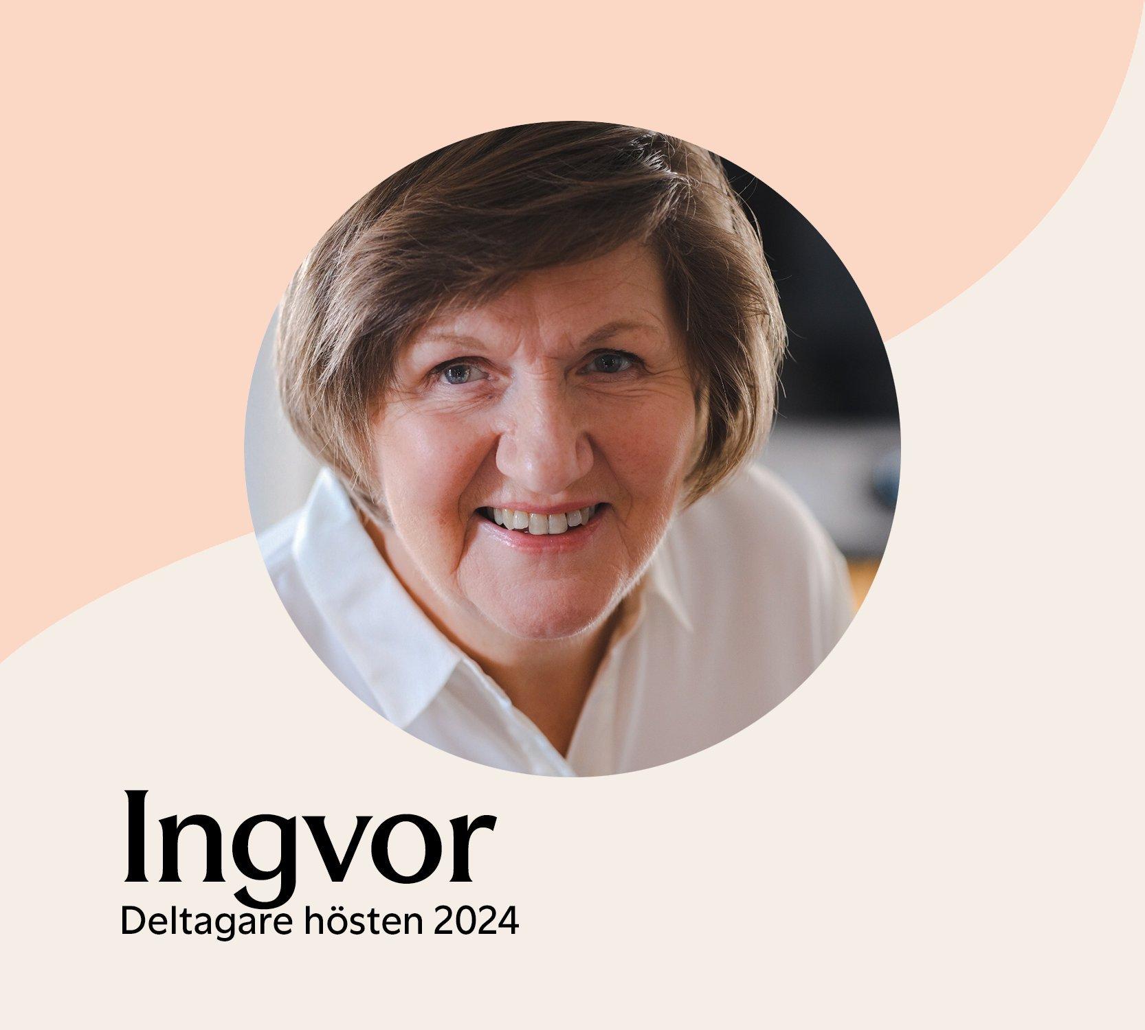 En referensbild på Ingvor som var deltagare våren 2024.