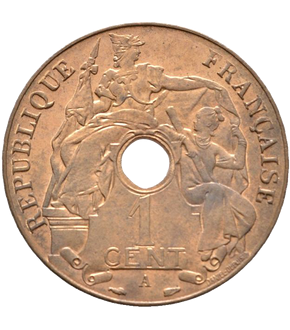 Monnaie ancienne "1 centime - Indochine française"