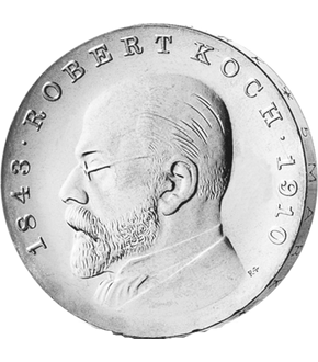 5 Mark DDR Gedenkmünze "125. Geburtstag Robert Koch"!