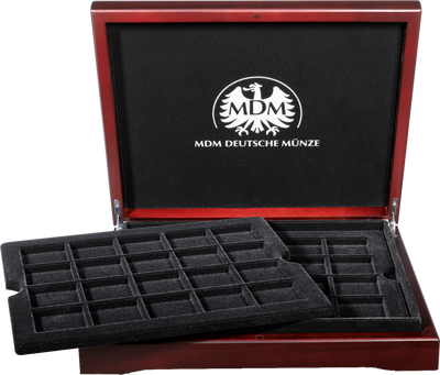 Holz-Kassette für 10- und 20-Euro-Gedenkmünzen