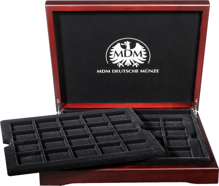 Hochwertige Präsentations-Kassette für 10- und 20-Euro-Gedenkmünzen!