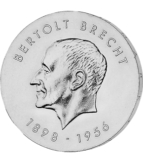 10 Mark DDR Gedenkmünze "75. Geburtstag Bertold Brecht"!