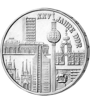 10 Mark DDR Gedenkmünze "25 Jahre DDR - Städtemotiv"!