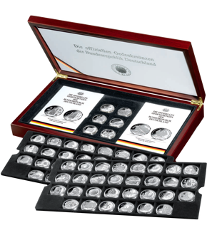 Komplett-Satz mit allen offiziellen deutschen 10-Euro-Münzen aus Sterling-Silber!