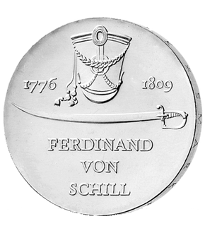5 Mark DDR Gedenkmünze "200. Geburtstag Ferdinand von Schill"!