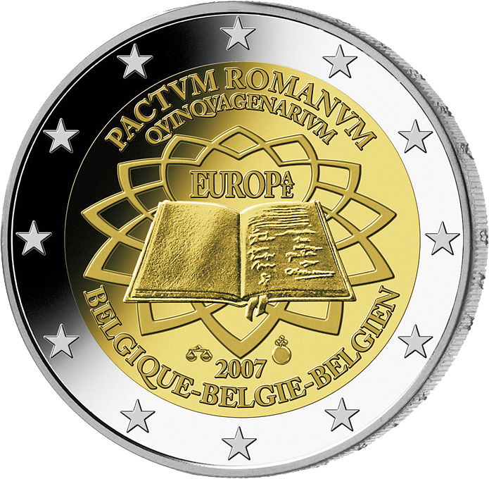 2 Euro Gedenkmünze "50 Jahre Römische Verträge" 2007 aus Belgien