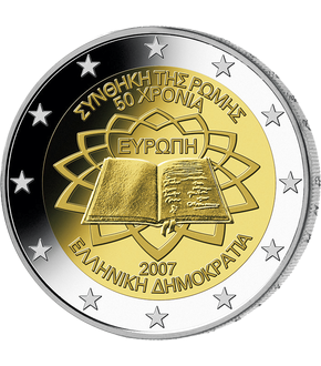 2 Euro Gedenkmünze "50 Jahre Römische Verträge" 2007 aus Griechenland