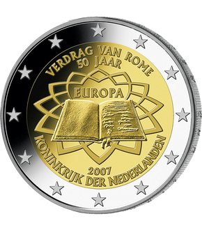 2 Euro Gedenkmünze "50 Jahre Römische Verträge" 2007 aus den Niederlanden