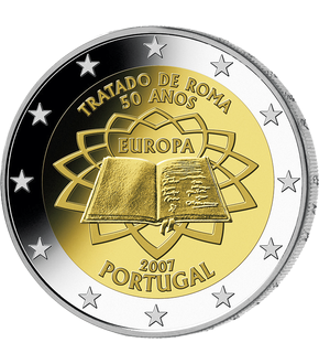 2 Euro Gedenkmünze "50 Jahre Römische Verträge" 2007 aus Portugal