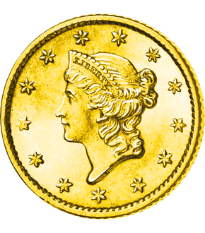USA 1-Dollar-Goldmünze 1849-1854