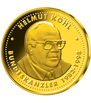 Die Kanzler und Präsidenten der Bundesrepublik Deutschland in reinstem Gold - Startlieferung Bundeskanzler Helmut Kohl