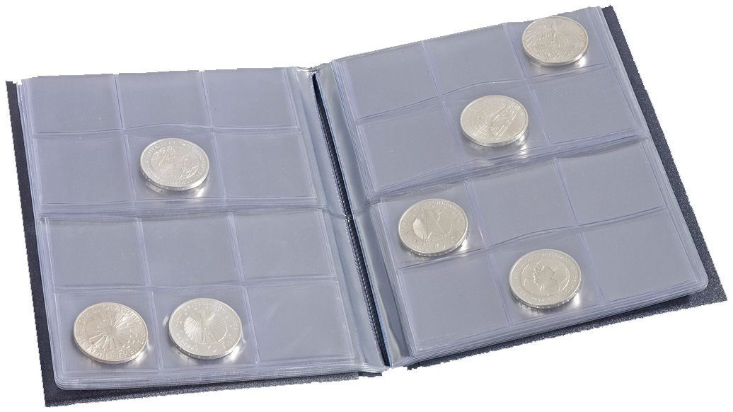 Luxus Münzenalbum Für 96 Münzen Bis 33 Mm – Schulz Album Mit Schutzklappen, 12,5 X 17 Cm