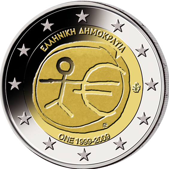 2 Euro Gedenkmünze " 10 Jahre Währungsunion" 2009 aus Griechenland