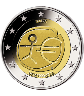 Monnaie de 2 Euros «10 ans de l'Union monétaire» Malte 2009 