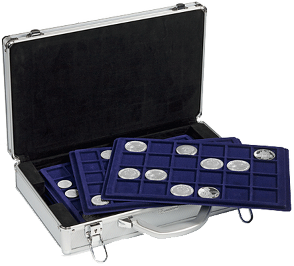 Münzkoffer CARGO L 6 für 198 Münzen, inkl. 6 Münztableaus
