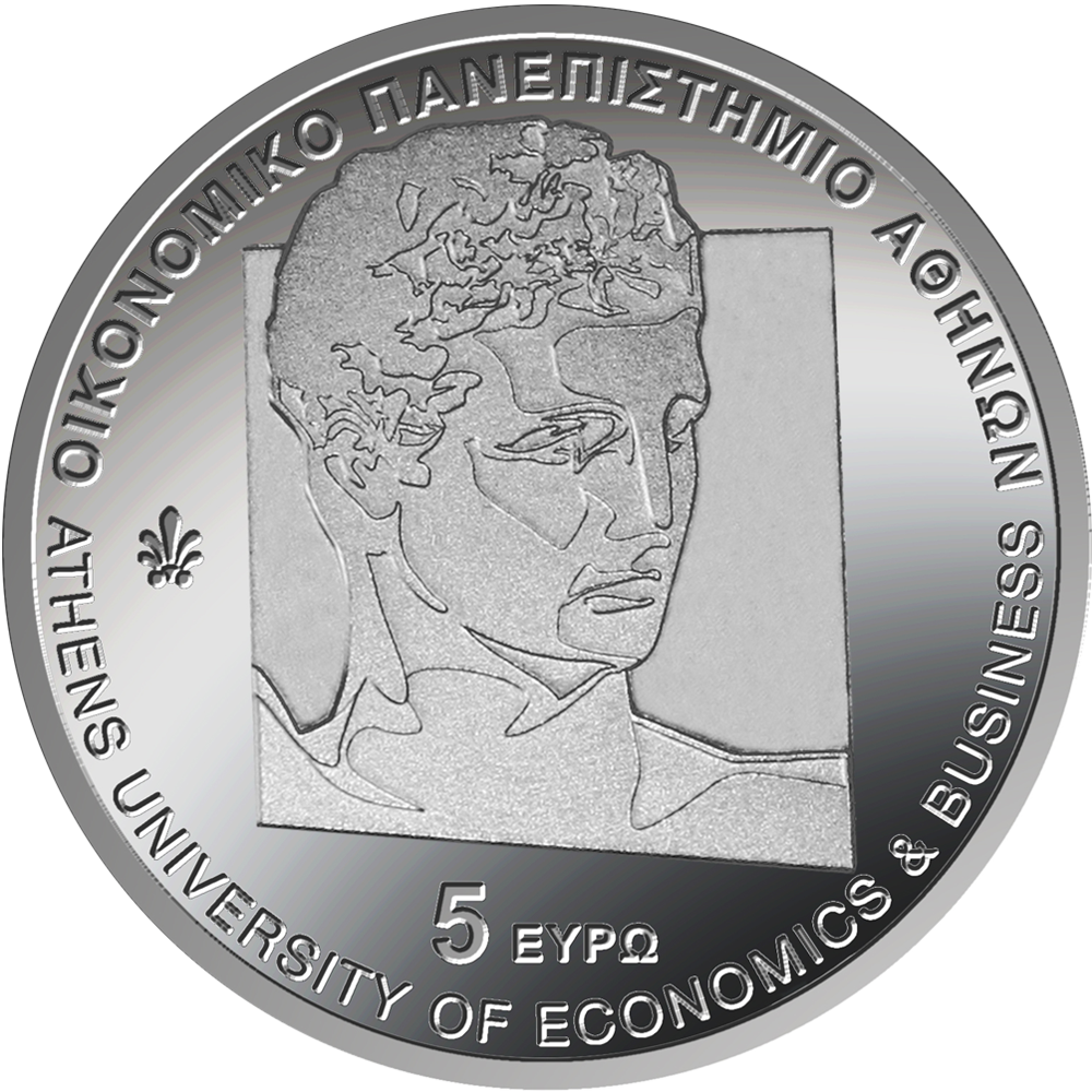5 Euro Silbermünze Griechenland 100 Jahre Wirtschaftsuniversität Athen