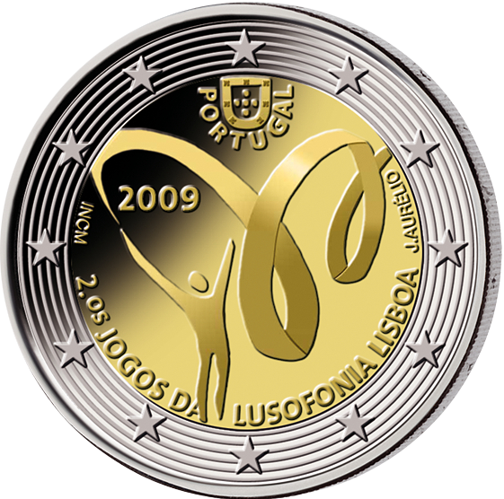 Monnaie de 2 Euros «Deuxièmes Jeux de la Lusophonie» Portugal 2009