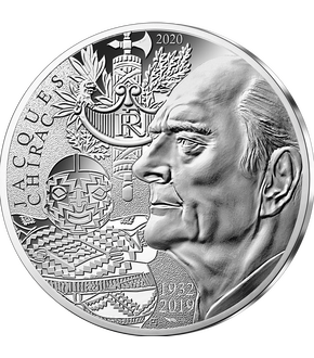 Monnaie de 10 Euros en argent «Jacques Chirac» France 2020