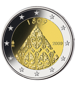 2 Euro Gedenkmünze "200 Jahre Finnisches Parlament" 2009 aus Finnland