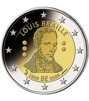2 € Belgique 2009 Louis Braille