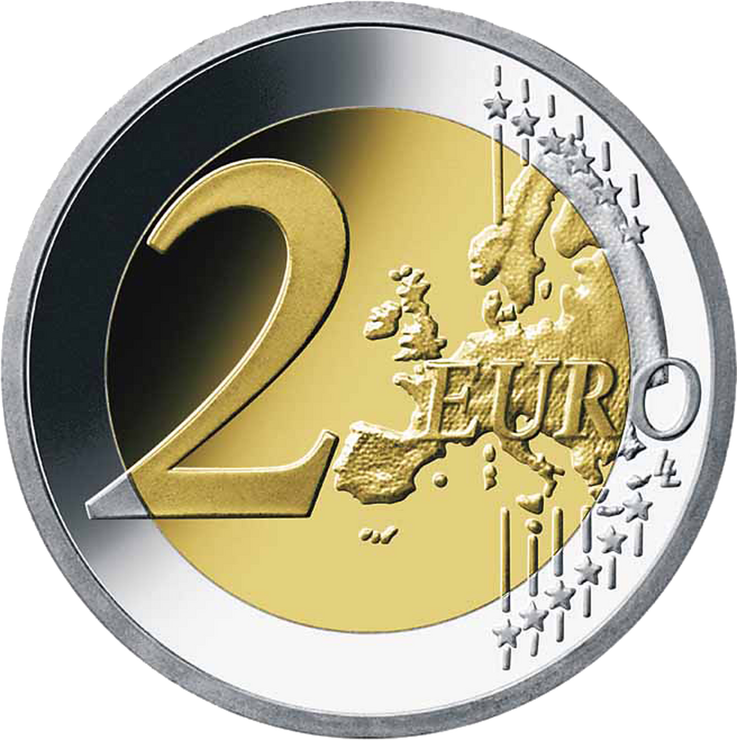 2-Euro-Münze Vorderseite.