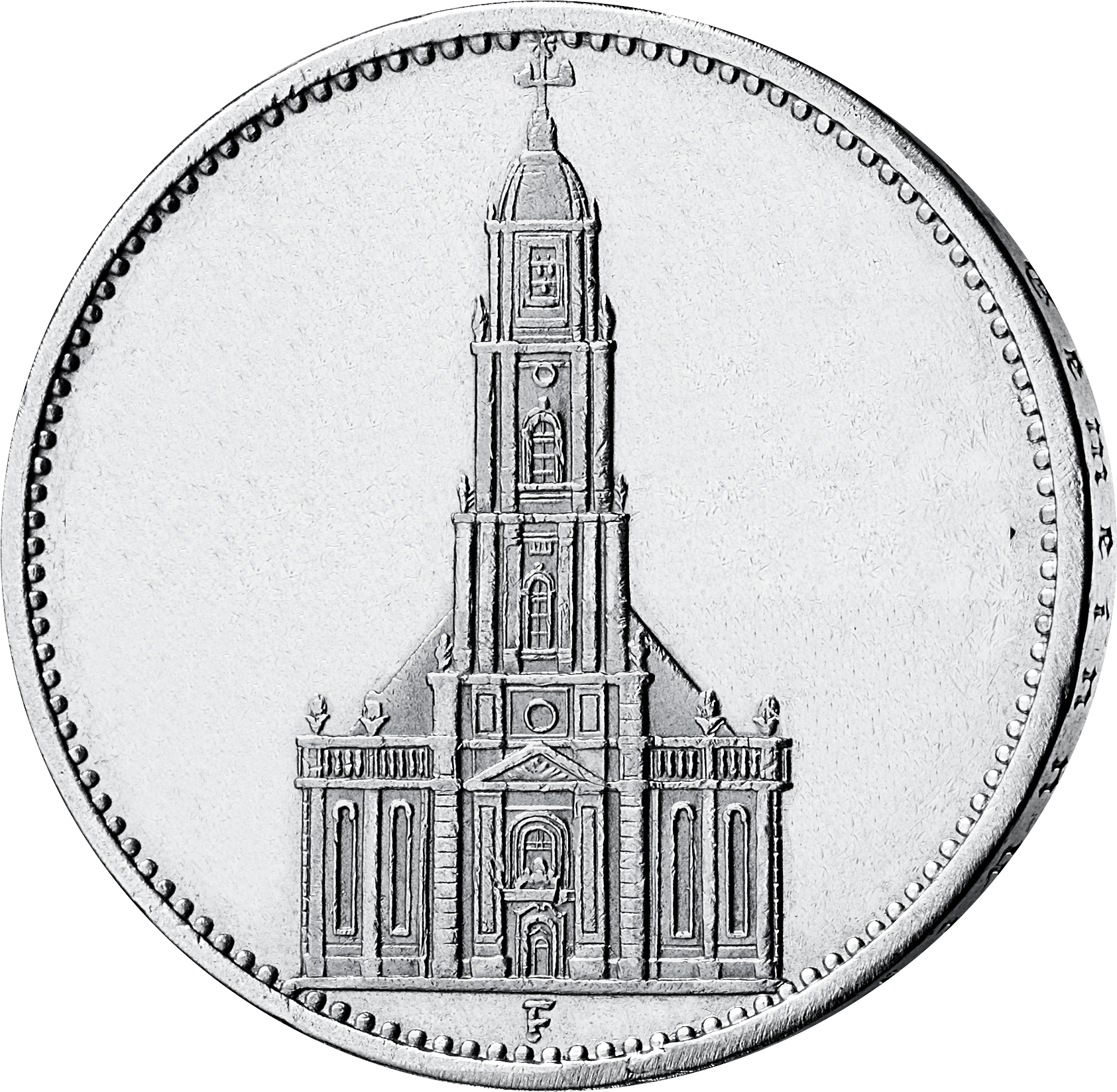 Silbermünze mit der Garnisonkirche